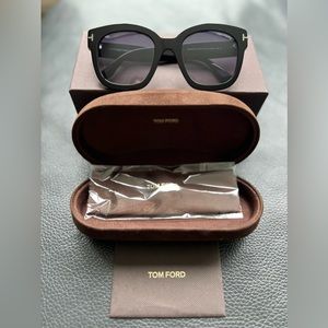 TOM FORD - Beatrix 52mm Polarized Gradient Square Sunglasses
